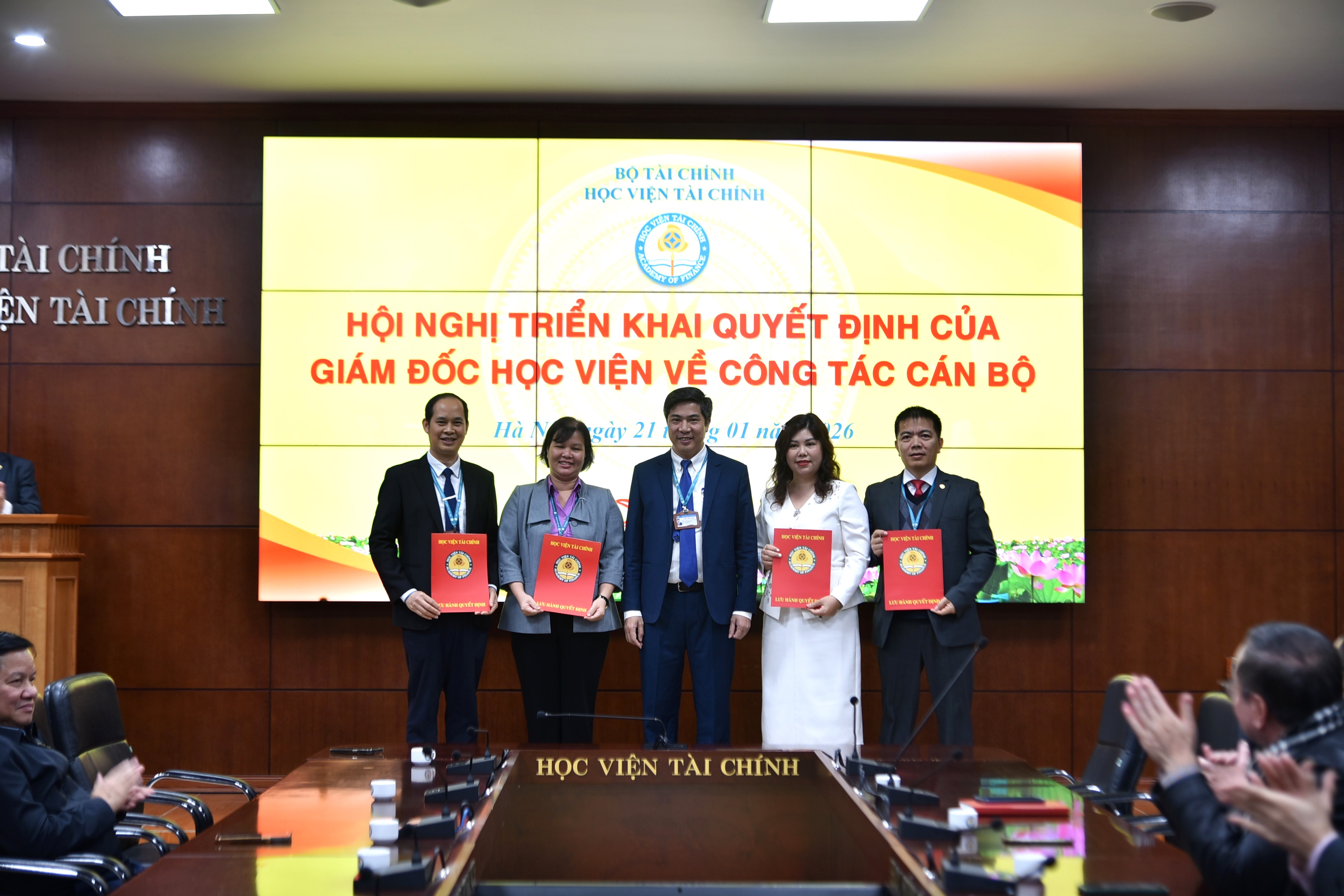 Hội nghị triển khai quyết định của Giám đốc Học viện về công tác cán bộ